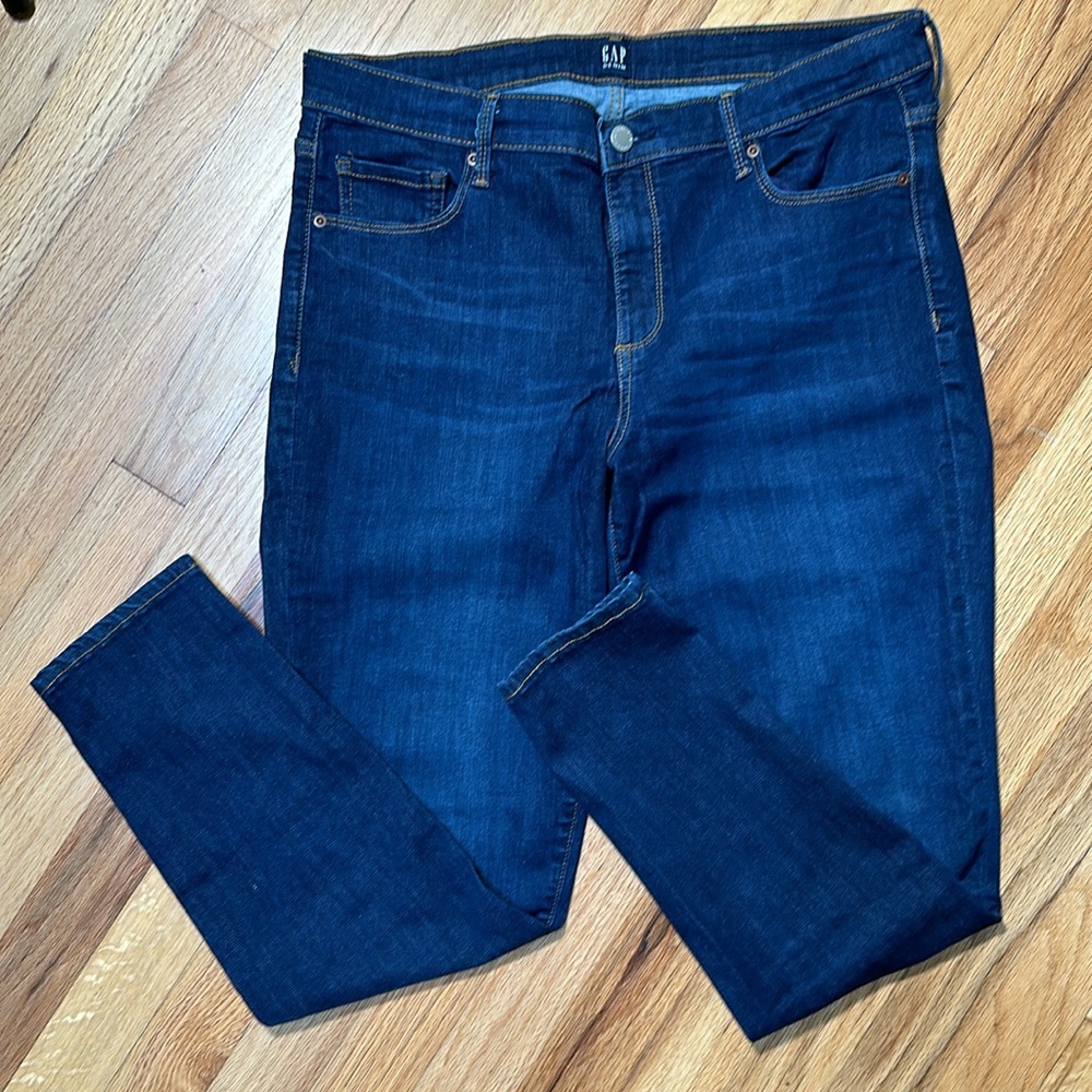 Gap True Skinny Dark Wash Jeans 14/32R